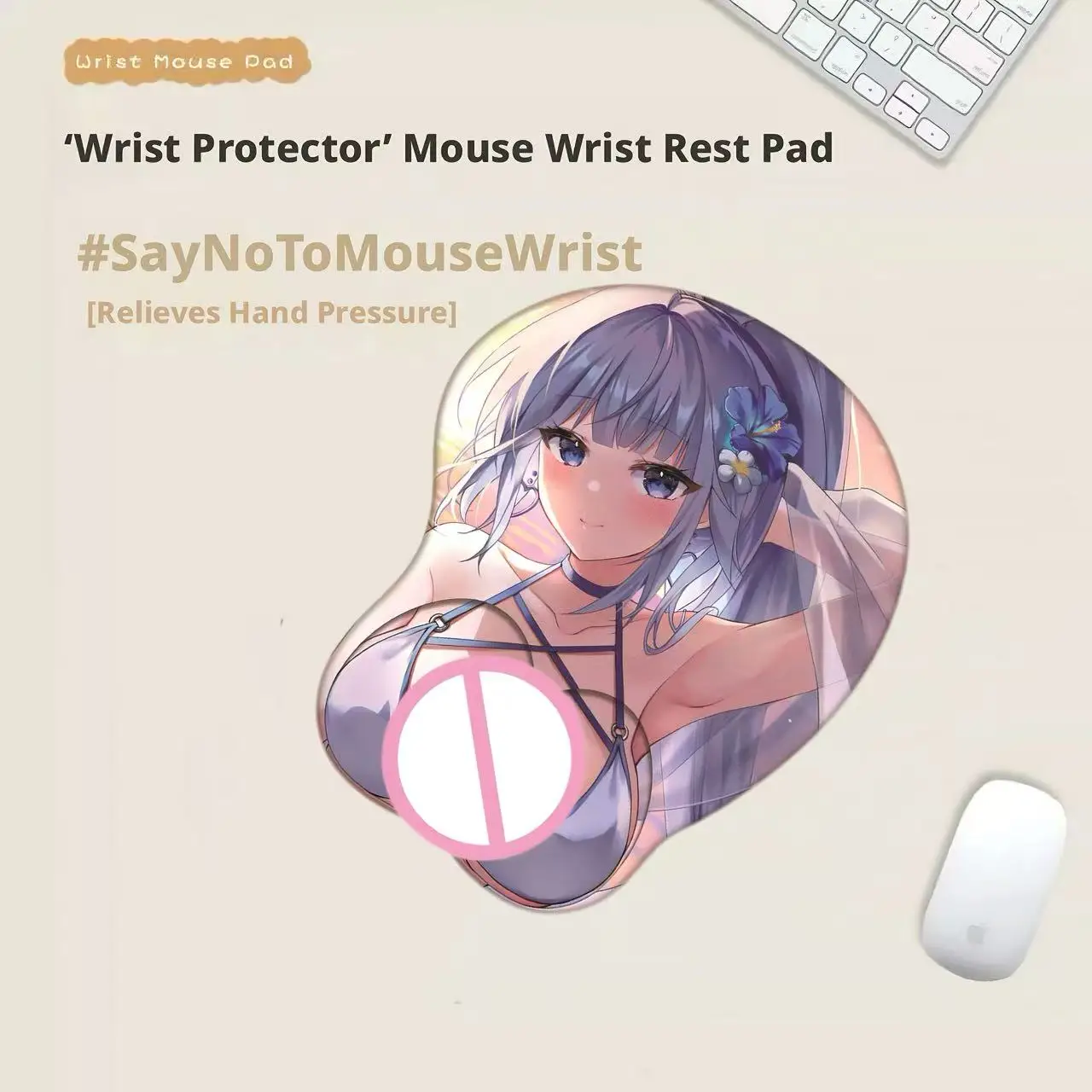 Laptop Accessories For Wrist Support - Wrist Support Mouse Pad Anti-Slip Wrist