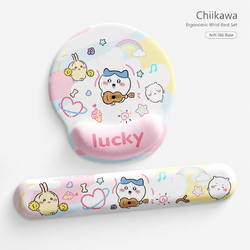 Laptop Accessories Toys - Cute Chiikawa Ergonomic Mouse Pad Wrist