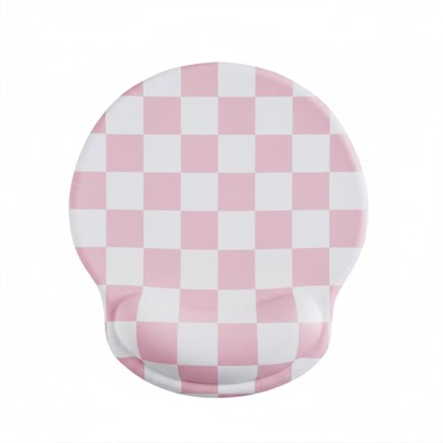 Laptop Accessories For Wrist Support - Checkered Mouse Pad with Gel Wrist