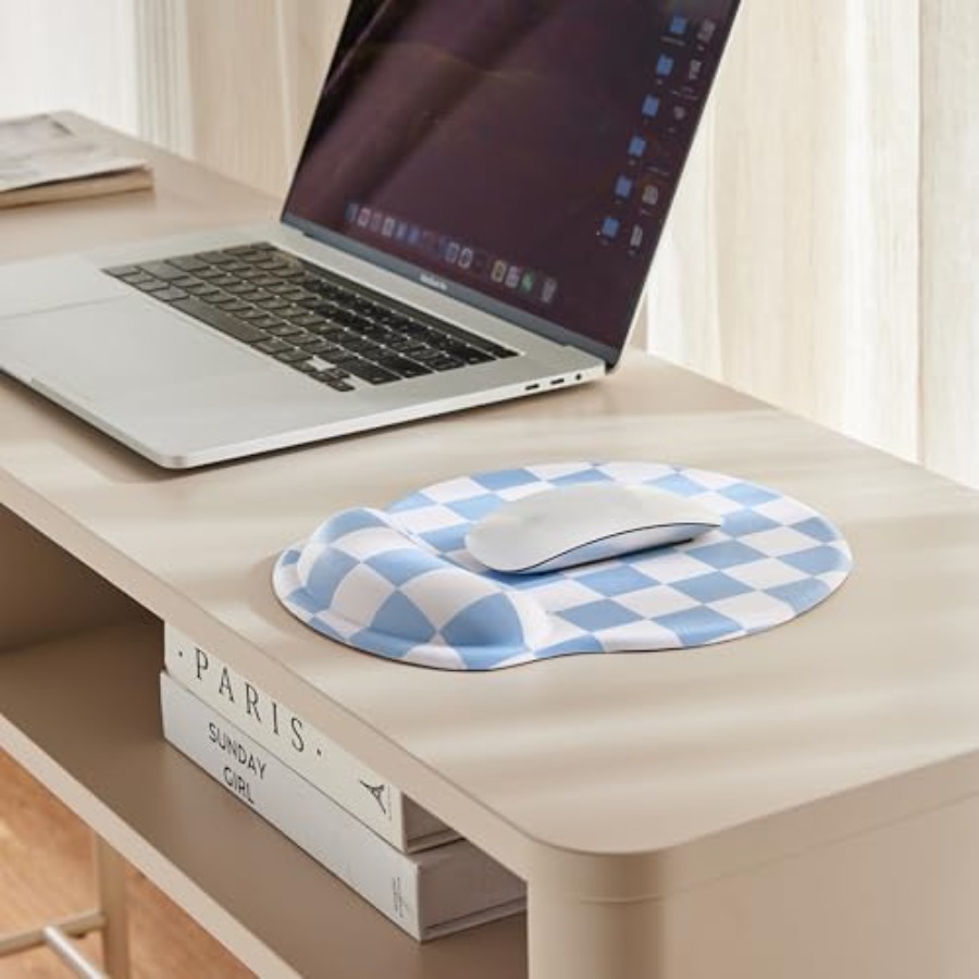 Checkered Mouse Pad with Gel W - Laptop Accessories For Wrist Support บทวิจารณ์และราคา