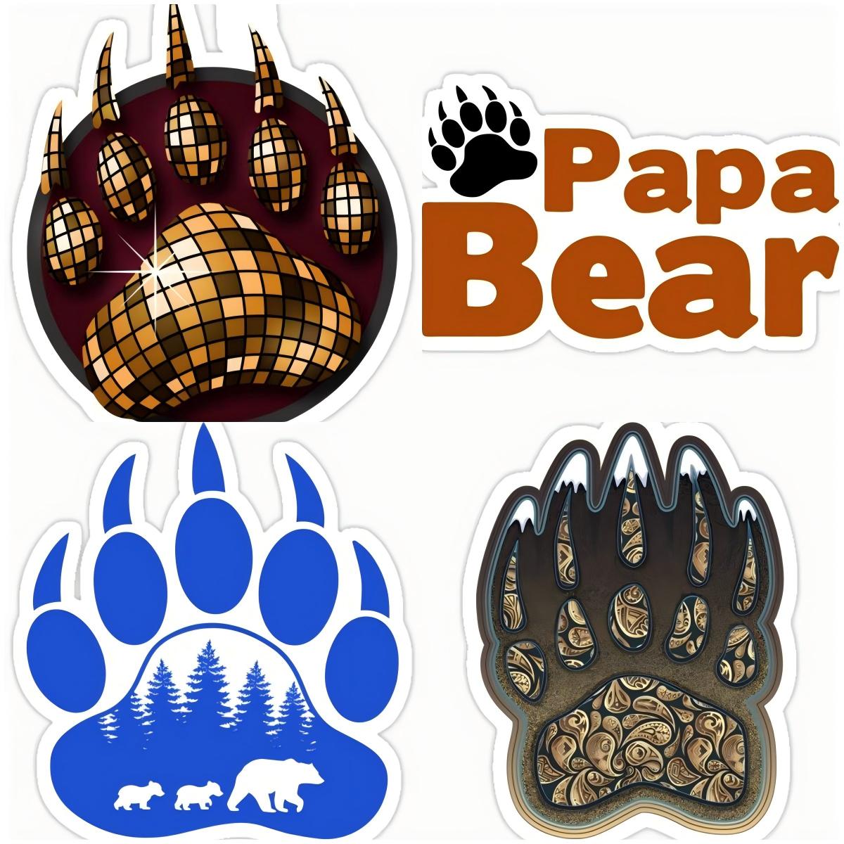Papa Bear Print  Car Sticker D - Laptop Accessories 3D Print บทวิจารณ์และราคา