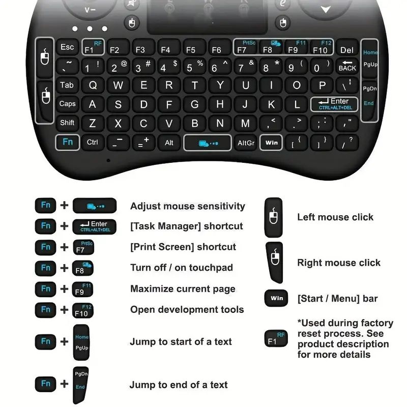 Mini Wireless Keyboard 2.4G No - Laptop Accessories Toys บทวิจารณ์และราคา