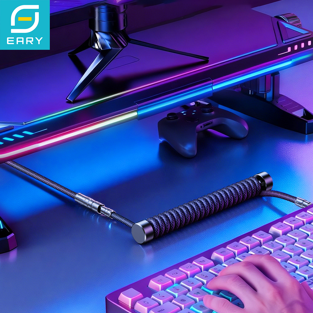 Eary 1.2m Coiled Keyboard Cabl - Laptop Accessories Toys บทวิจารณ์และราคา