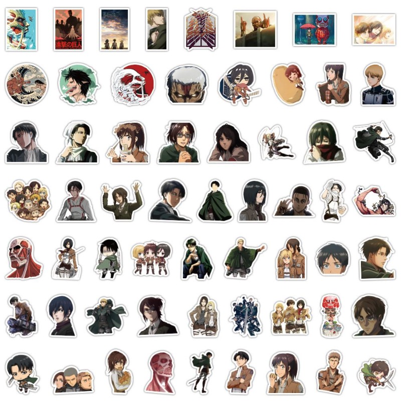 60Pcs Attack on Titan Anime St - Good Laptop Accessories บทวิจารณ์และราคา