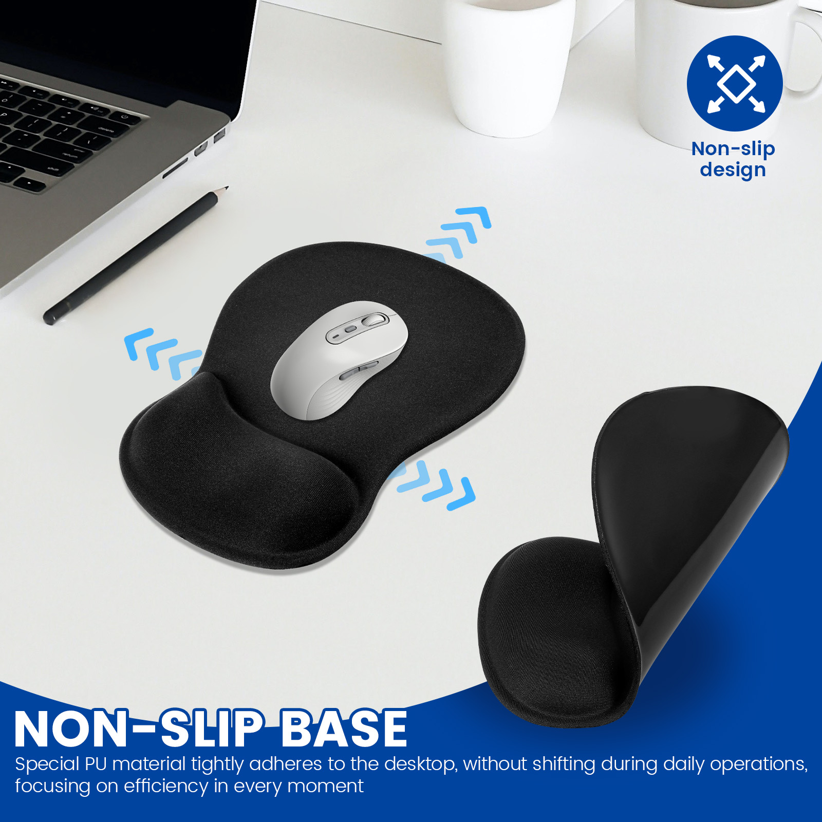 1/4 Pcs Ergonomic Mouse Pad No - Laptop Accessories For Wrist Support บทวิจารณ์และราคา
