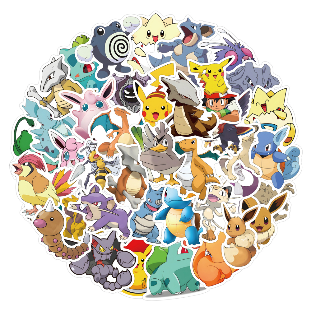 50/60pcs Cute Cartoon Anime Po - Laptop Accessories Toys บทวิจารณ์และราคา